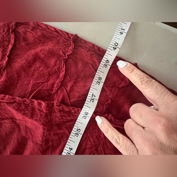 Bali style sun dress in raspberry red crochet swing dress with adjustable straps - Picture 6 of 10